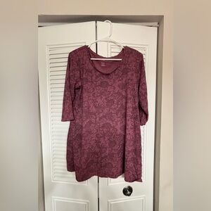 J. Jill Women's Short Sleeve Top - Mauve